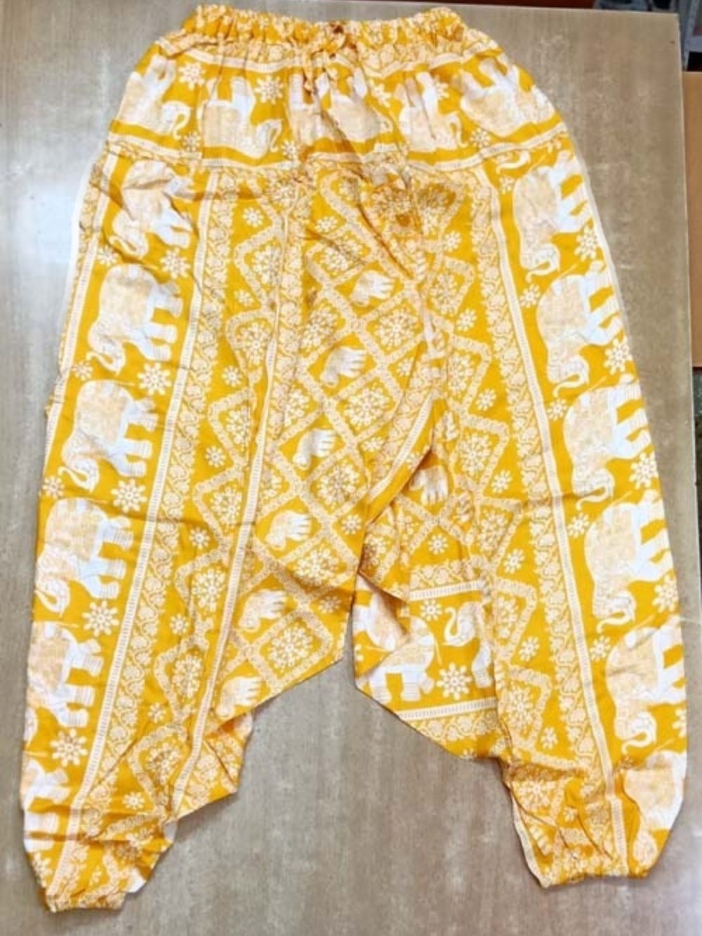 Yellow Paisley Harem Pants